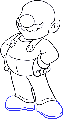 How To Draw Super Mario In A Few Easy Steps - Curve (678x600), Png Download