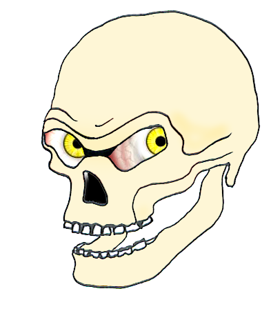 Evil Skulls With Eyes - Portable Network Graphics (433x518), Png Download