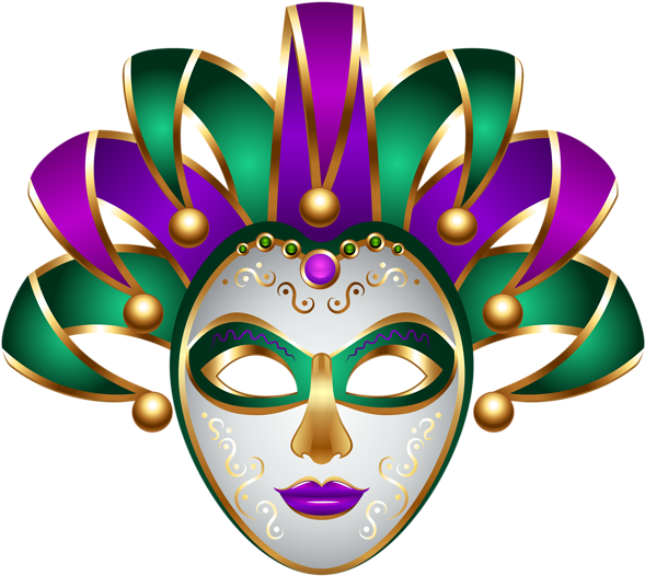 Festival Mask Pencil And In Color - Masquerade New Orleans Mask (600x535), Png Download