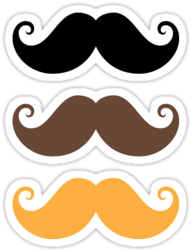 The Gallery For > Brown Moustache Png Brown Moustache - Fun Yellow Smiley Face With Handlebar Mustache Keychain, (375x360), Png Download