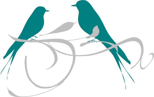 Silhouette Clipart Bird - Love Clipart Black And White (600x380), Png Download