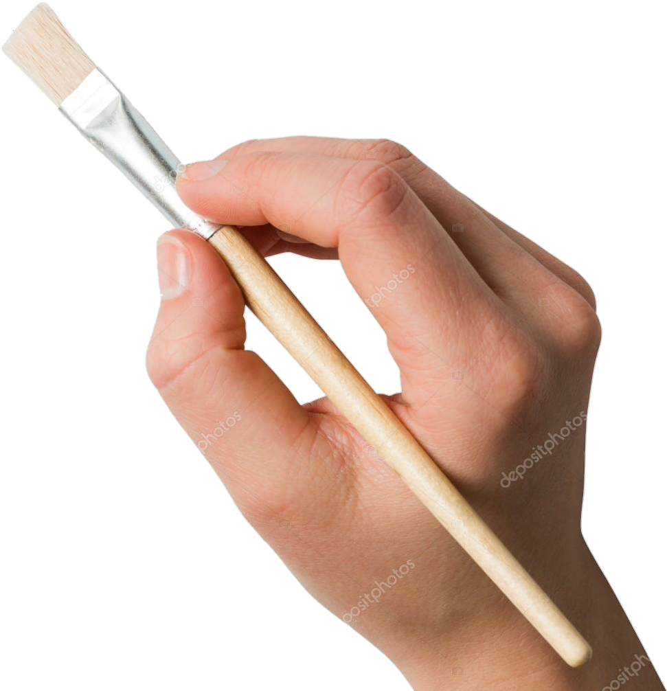 Download Mão Hand Pincel @lucianoballack - Hand With Paintbrush - Full