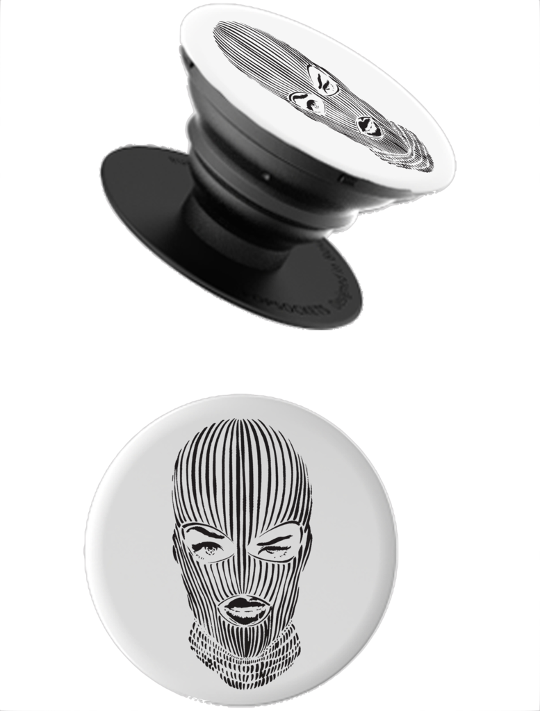 Ski Mask Popsocket In White - Floatie Kings Badwood Ski Mask Floatie (777x1024), Png Download