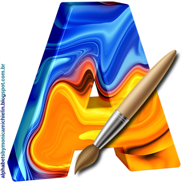 Aquarela Com Pincel Alfabeto Png - Graphic Design (720x720), Png Download