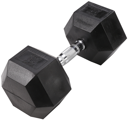 Body-solid Rubber Coated Hex Dumbbells - Mancuerna 20 Libras (480x480), Png Download