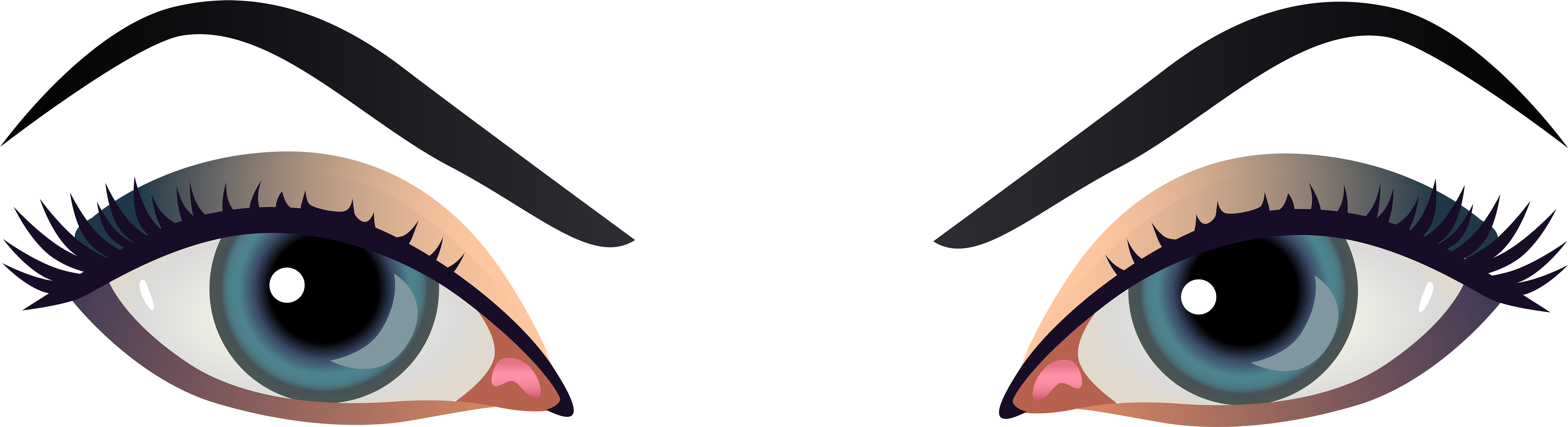 Eyes Png Clip Art - Clip Art (8000x2315), Png Download