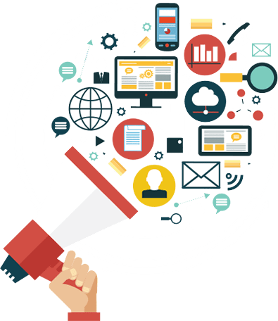 Digital-marketing - Digital Marketing Vector Png (395x456), Png Download