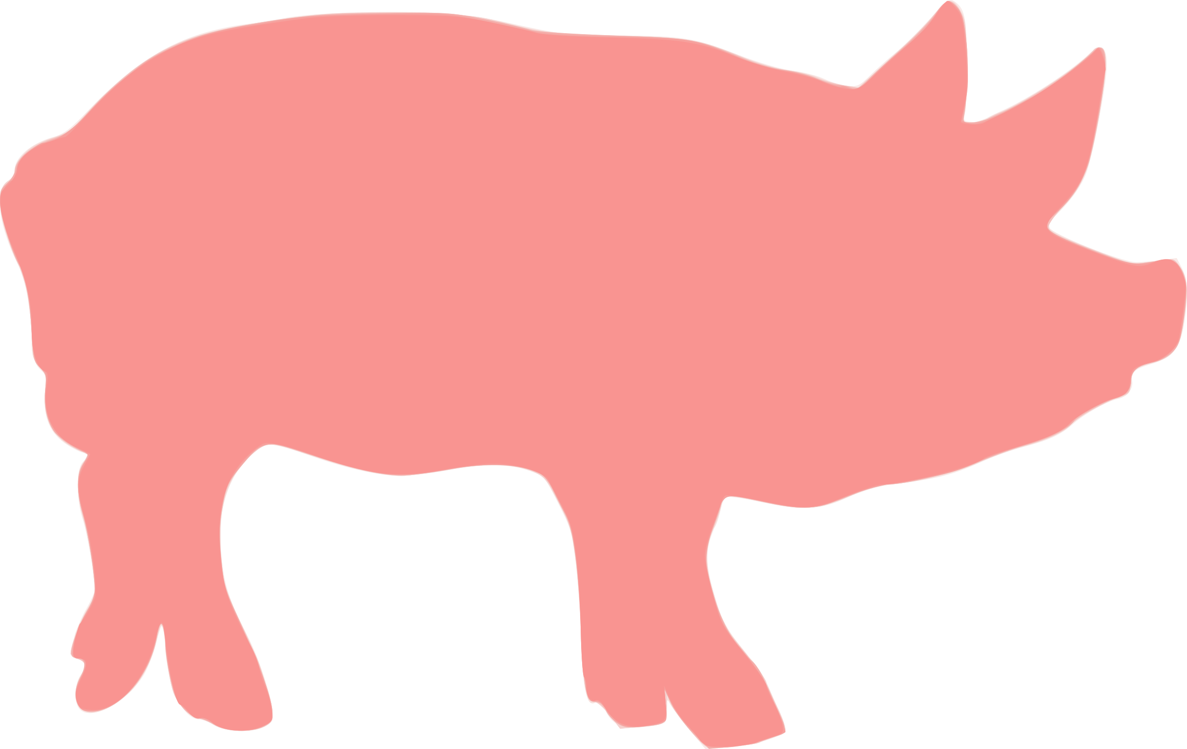 Graphic Library Download Animaux Icons Png Free And - Transparent Pig Silhouette (2400x1515), Png Download
