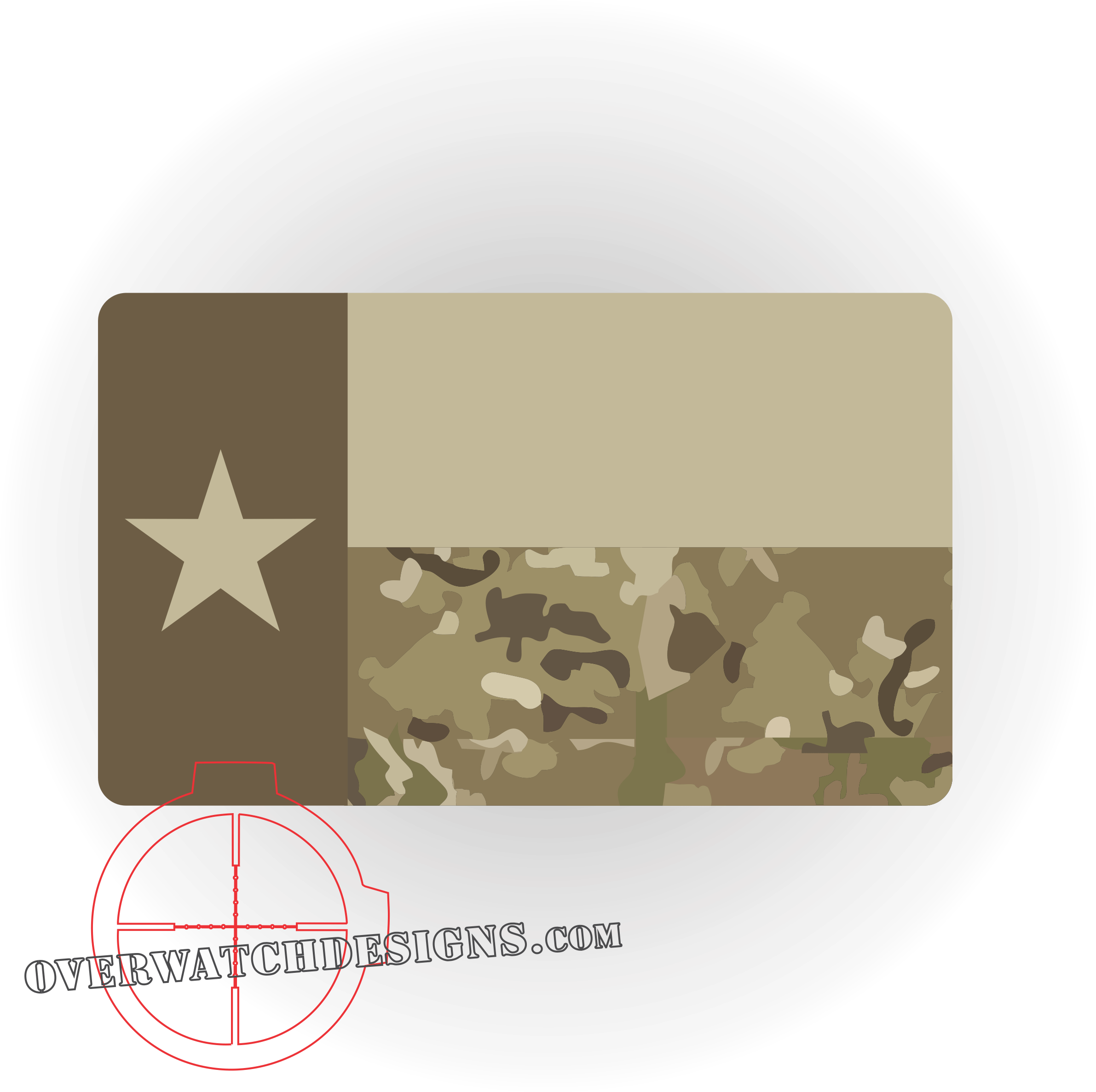 Camo Texas Sticker - Texas Flag Camo (2409x2396), Png Download