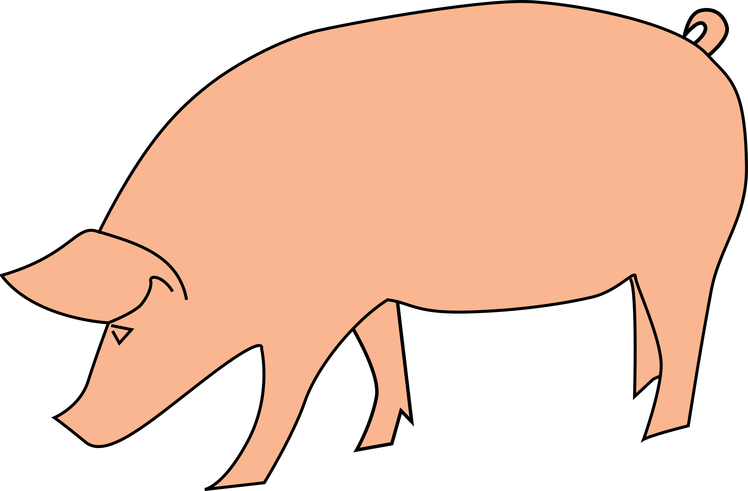 Pig Silhouette Png Download (2400x1575), Png Download