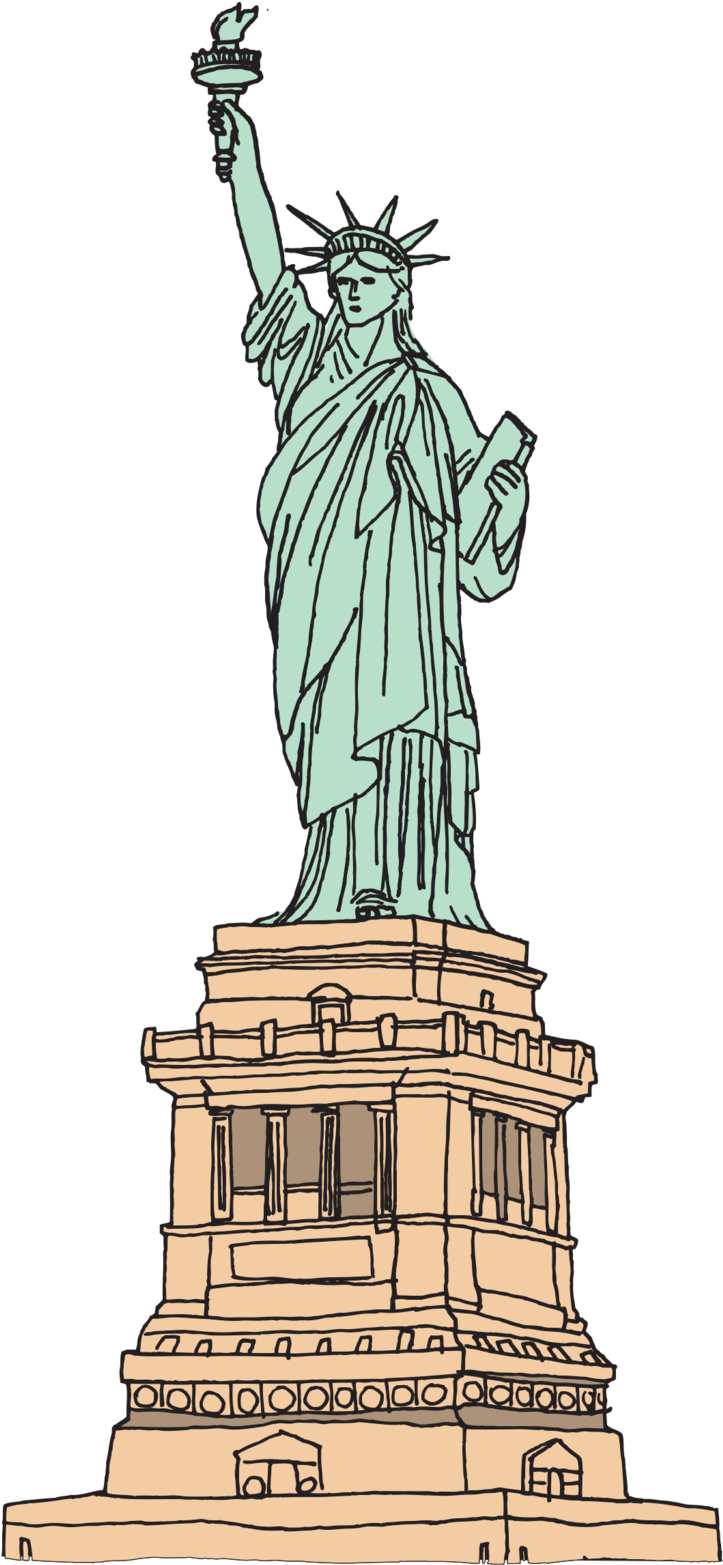 Statue Of Liberty - Tattly Temporary Tattoos / New York Set (2048x2048), Png Download