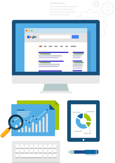 Get Seen On Google - Google Adwords Flat Design (445x630), Png Download