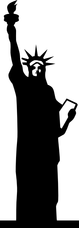 Icon - Patung Liberty Vector Png (256x737), Png Download