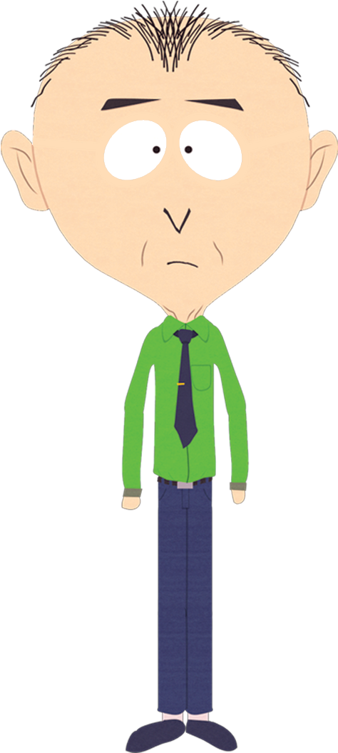 Mr Mackey No-glasses - Mr Mackey South Park (480x1064), Png Download