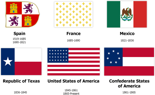 Texas Is The Only State That Has 6 Different Flags - 6 Flags Of Texas (500x306), Png Download