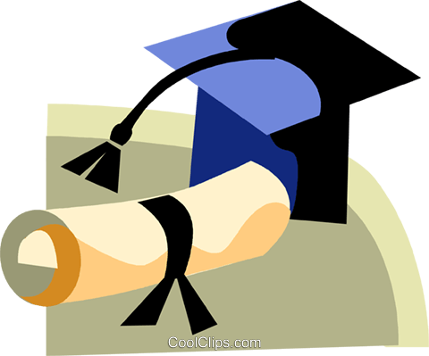 Graduation Cap And Diploma Royalty Free Vector Clip - Diploma (480x399), Png Download