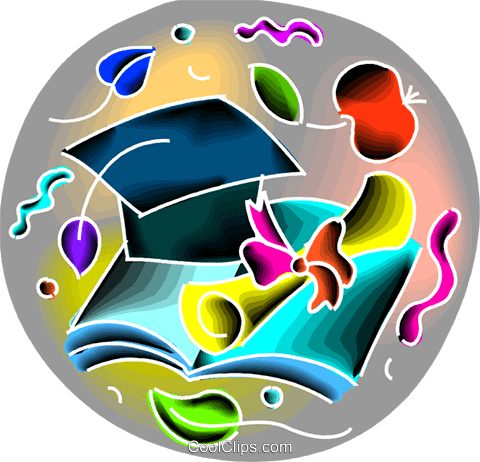 Graduation Cap With Diploma Royalty Free Vector Clip - Graphic Design (480x462), Png Download