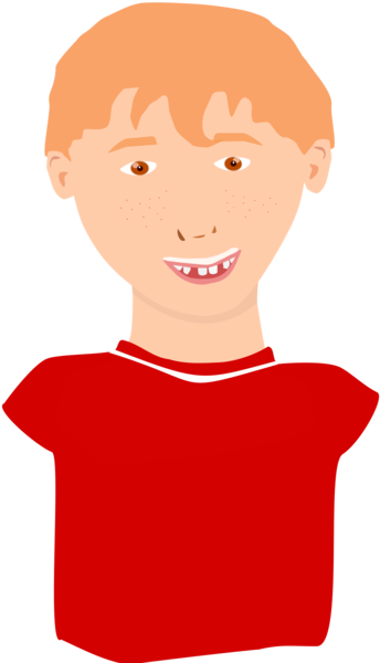 Graphic Free Afro Clipart Ginger Hair - Red Hair (530x750), Png Download