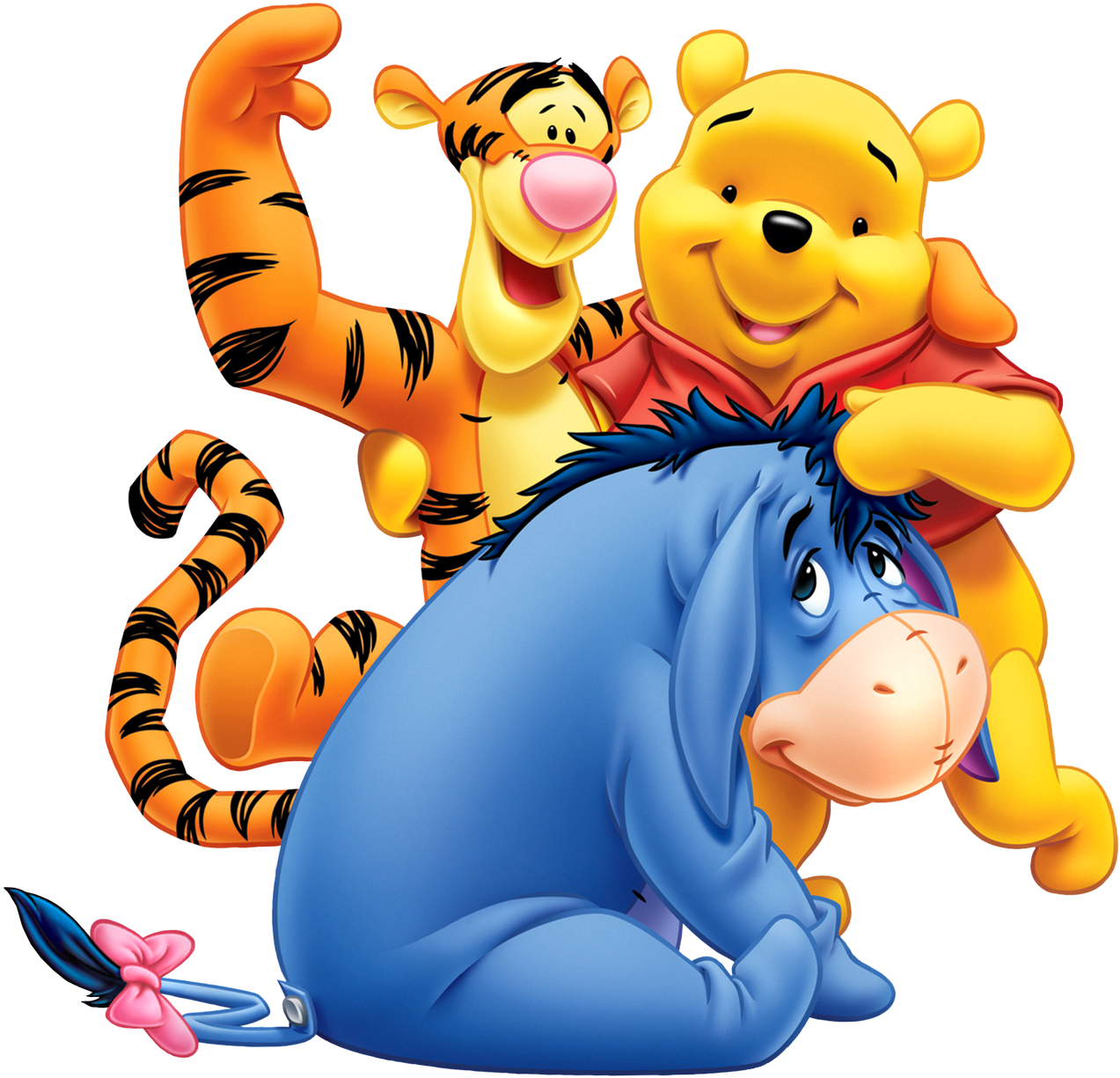 Winnie The Pooh All Png Image - Eeyore And Winnie The Pooh (1312x1324), Png Download