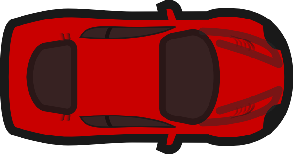 Car Clipart Top View (600x316), Png Download