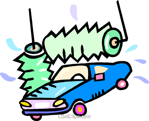Car In The Car Wash Royalty Free Vector Clip Art Illustration - Waschanlage Clipart (480x391), Png Download