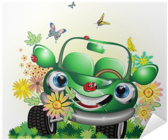 Auto Verde Ecologica Cartoon Ecological Green Car Vector - Car Wash Cartoon (400x400), Png Download