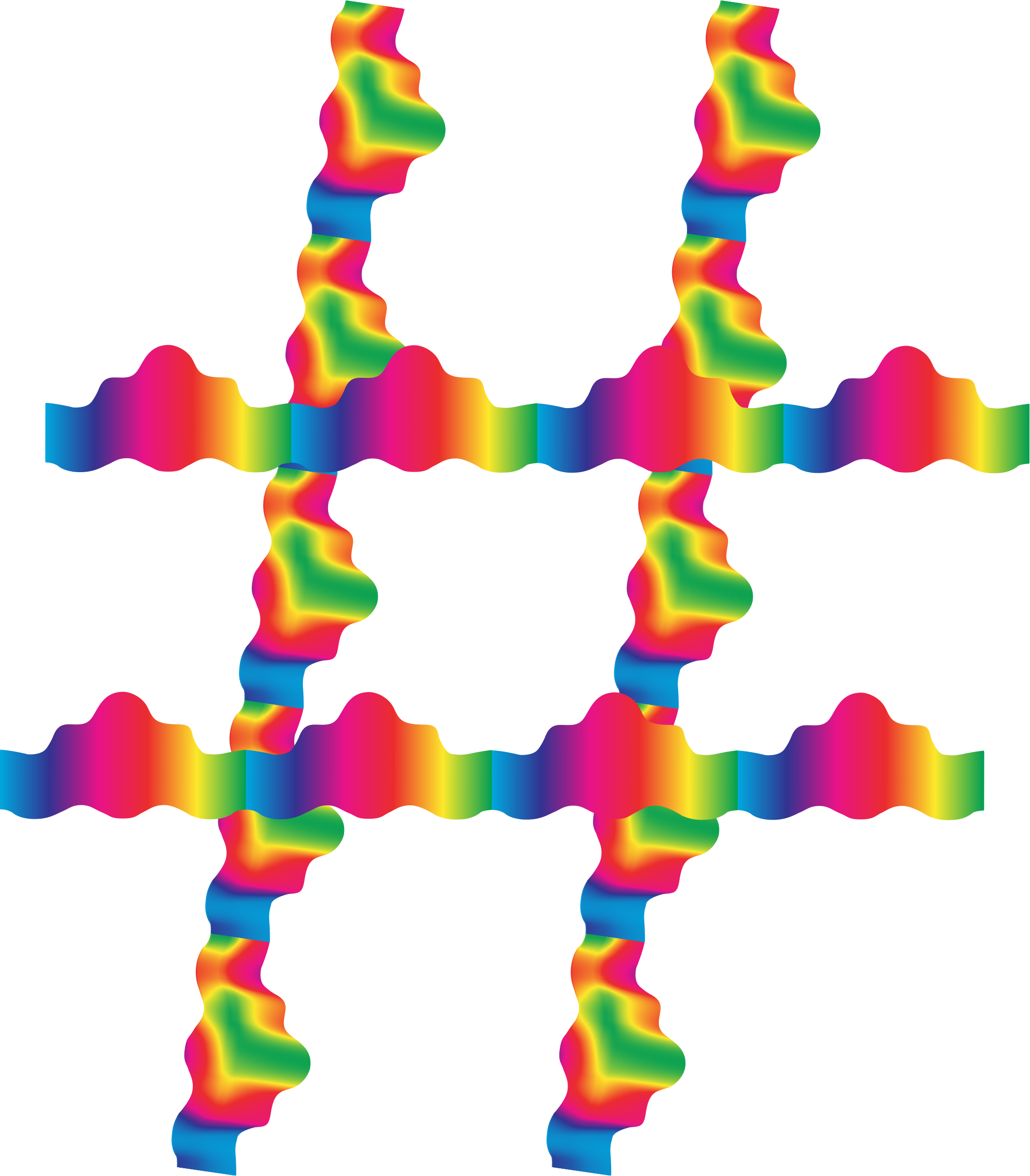 This Free Icons Png Design Of Rainbow Guilloche Hashtag (2009x2294), Png Download