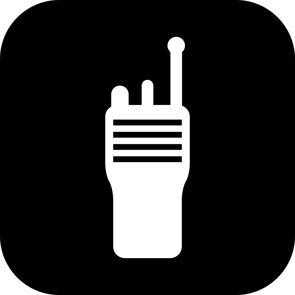 Walkie Talkie In A Rounded Square Comments - Walkie Talkie Icon Svg (980x980), Png Download