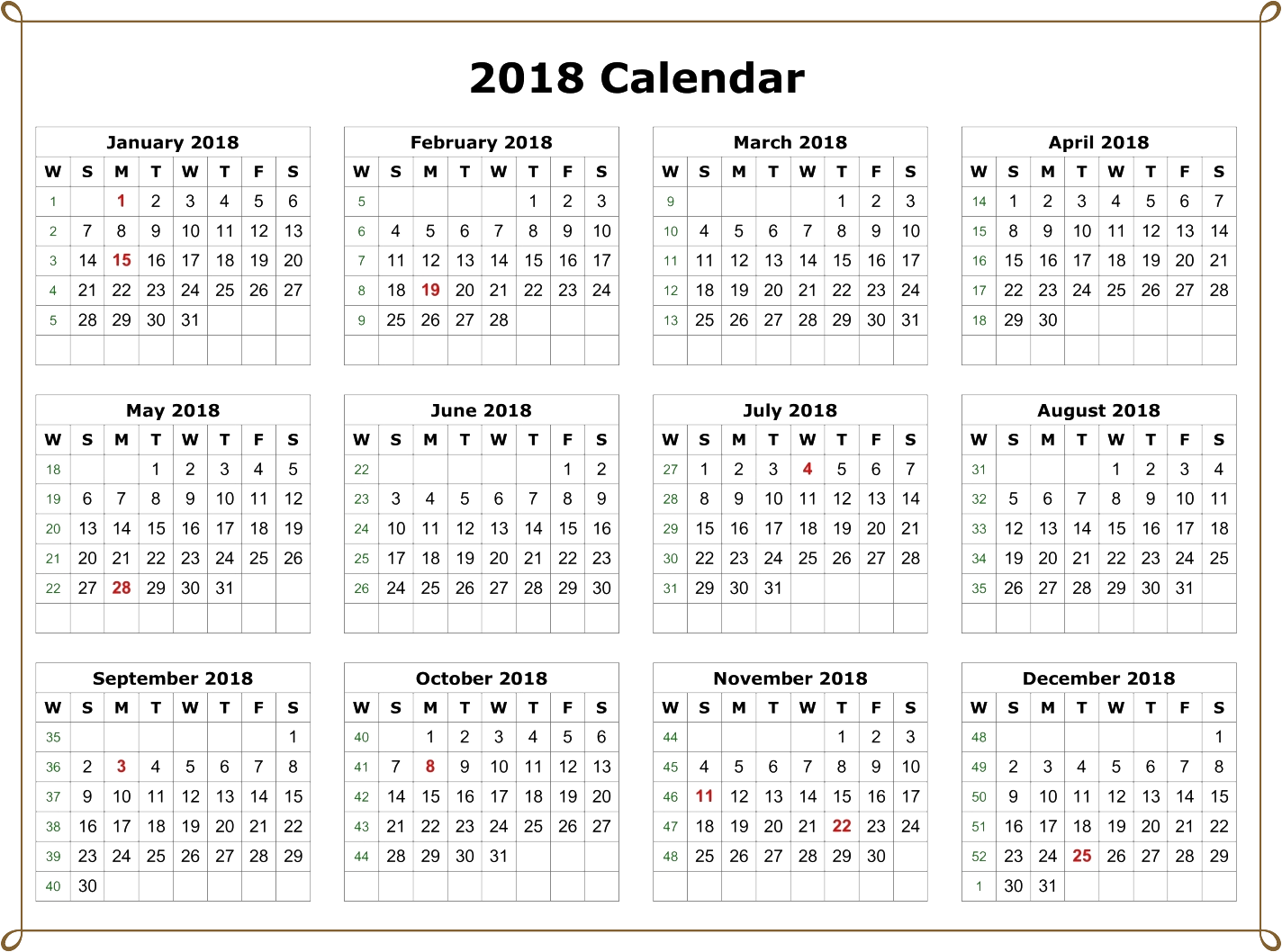 Clipart Free Download June 2018 Calendar Clipart - Portable Network Graphics (1424x1058), Png Download