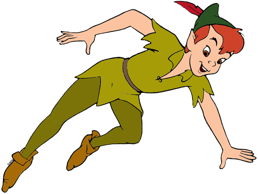 Peter Pan Standing With His Shadow Peter Pan Flying - Peter Pan Characters (517x389), Png Download