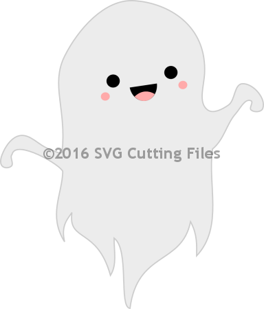#pp-2634 Kawaii Cute Ghost - Scalable Vector Graphics (384x450), Png Download