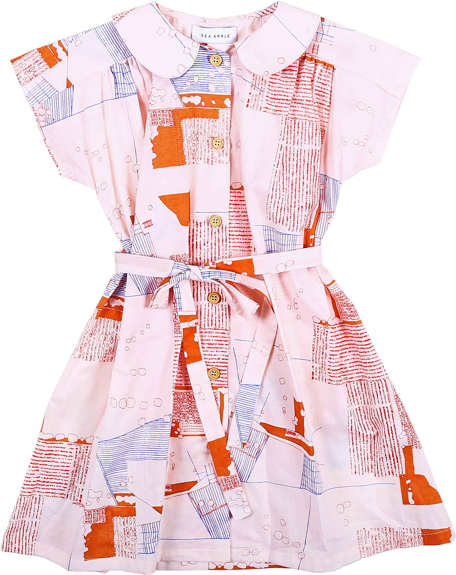 Abstract Lawn Peter Pan Dress - Day Dress (2828x2828), Png Download