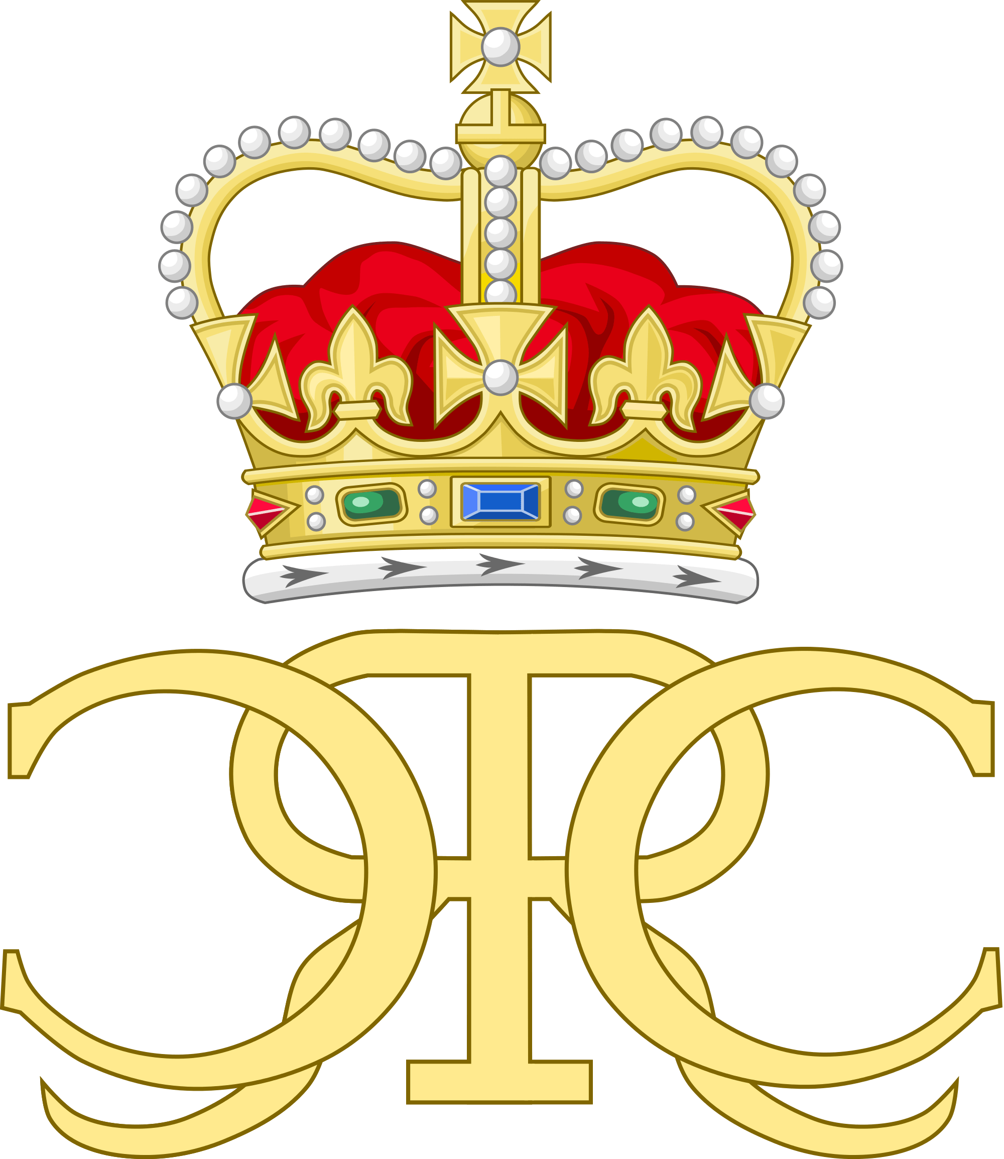 Download - Royal Monogram Queen Victoria (2000x2308), Png Download
