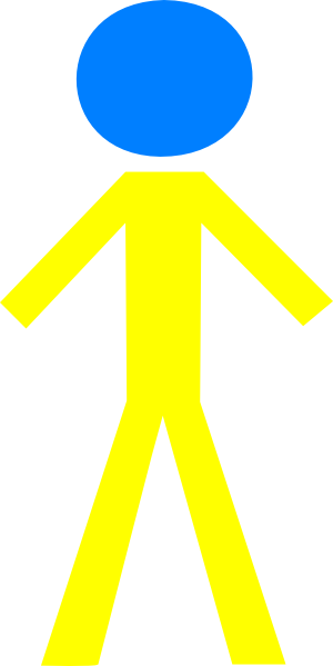 Male Yellow Svg Clip Arts 300 X 599 Px (300x599), Png Download