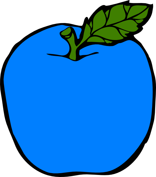 Blue Apple Clipart (522x593), Png Download