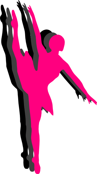 Triple Ballet Dancer Silhouette Clip Art - Dancer Clipart (336x598), Png Download