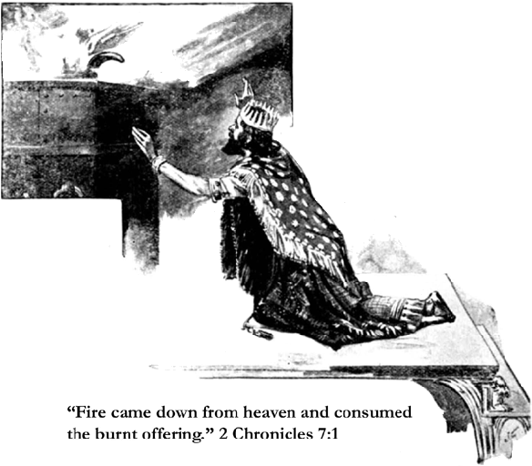 Solomon Worships - King On His Knees (590x516), Png Download