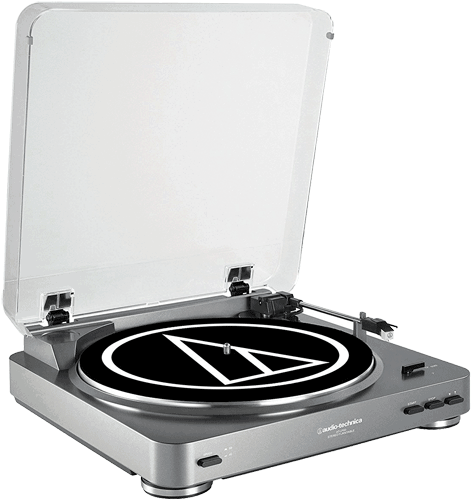 Audio Technica At-lp60 - Audio Technica At Lp60bt Bk (640x509), Png Download