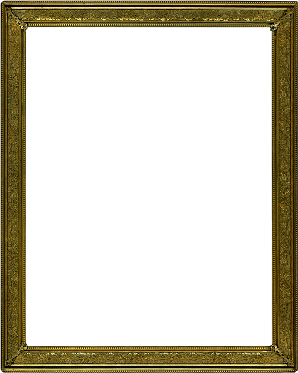 Vintage Engraved Metal Frame From My Personal Collection - Деревянная Рамка Для Фото Png (600x747), Png Download