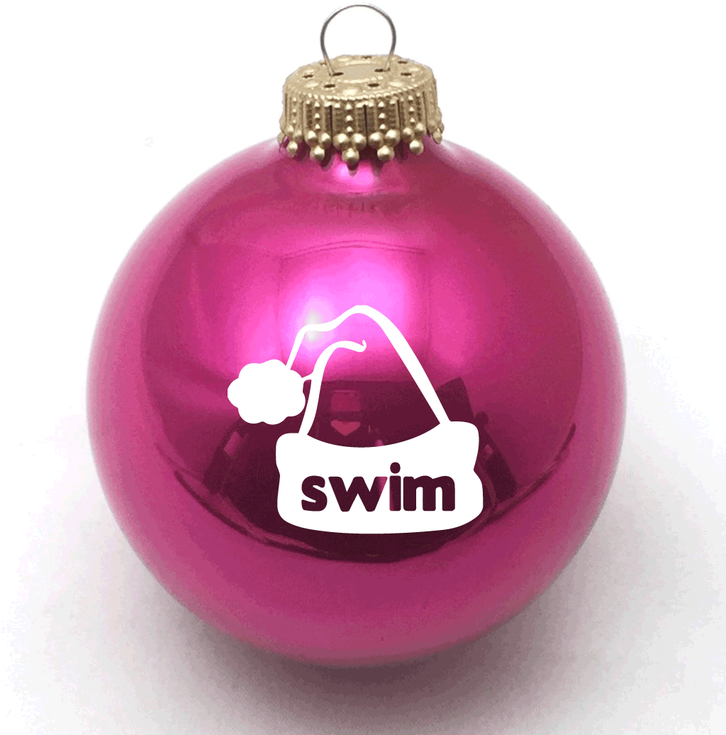 Swim Santa Cap Christmas Ornament - Christmas Ornament (1023x1060), Png Download