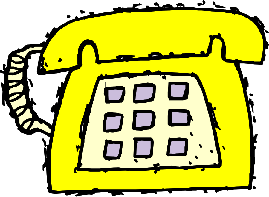 Clipart Png File Tag List, Clip Arts Svg File - Yellow Telephone Clipart (900x662), Png Download