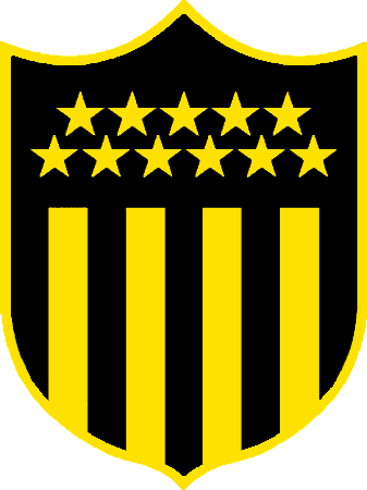 Escudo Club Atletico Penarol Con Borde Amarillo - Club Atletico Penarol Escudo (337x450), Png Download