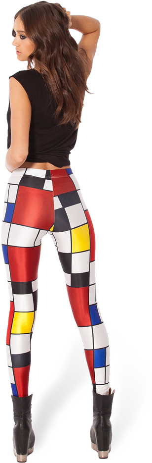 Mondrianlegs 4 Web - Mondrian Leggings (683x1024), Png Download