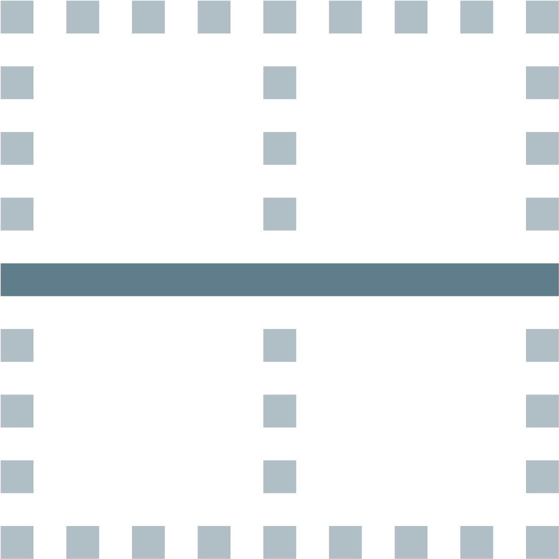 Borde Horizontal Icon - Crossword Down (1600x1600), Png Download