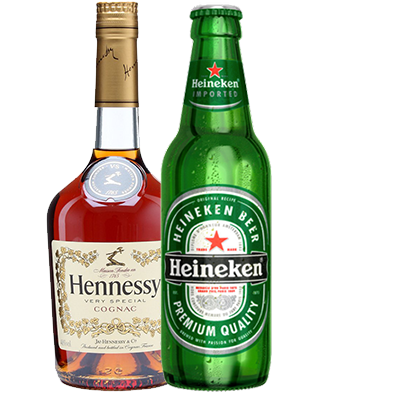 Cognac & $2 Heinekens - Hennessy Vs Cognac (700ml) (500x396), Png Download