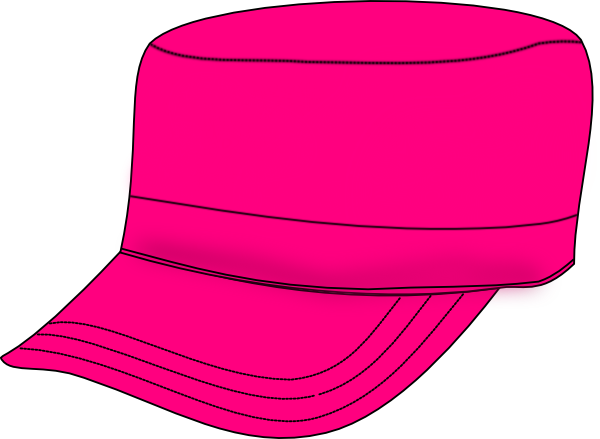 Pink Army Hat Clip Art At Clker - Army (600x439), Png Download