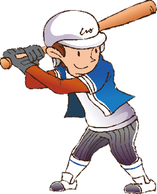 Cartoon Athlete Baseball - Cartoon Playing Baseball Png (500x618), Png Download