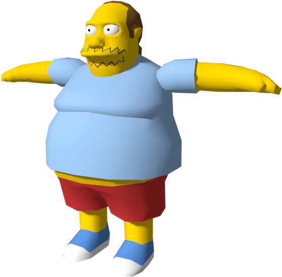 Download Zip Archive - Simpsons Hit And Run Comic Book Guy (750x650), Png Download