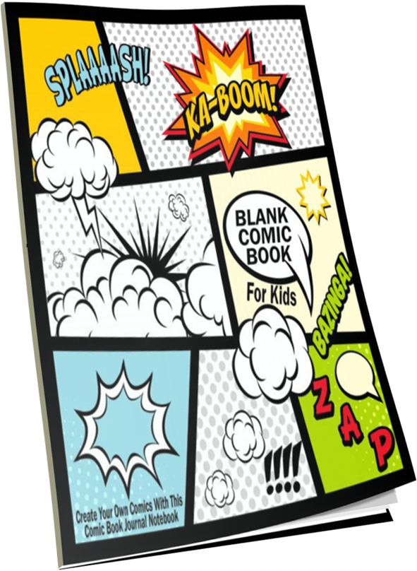 Amazon Best Selling - Blank Comic Book For Kids : Create Your Own Comics (600x850), Png Download