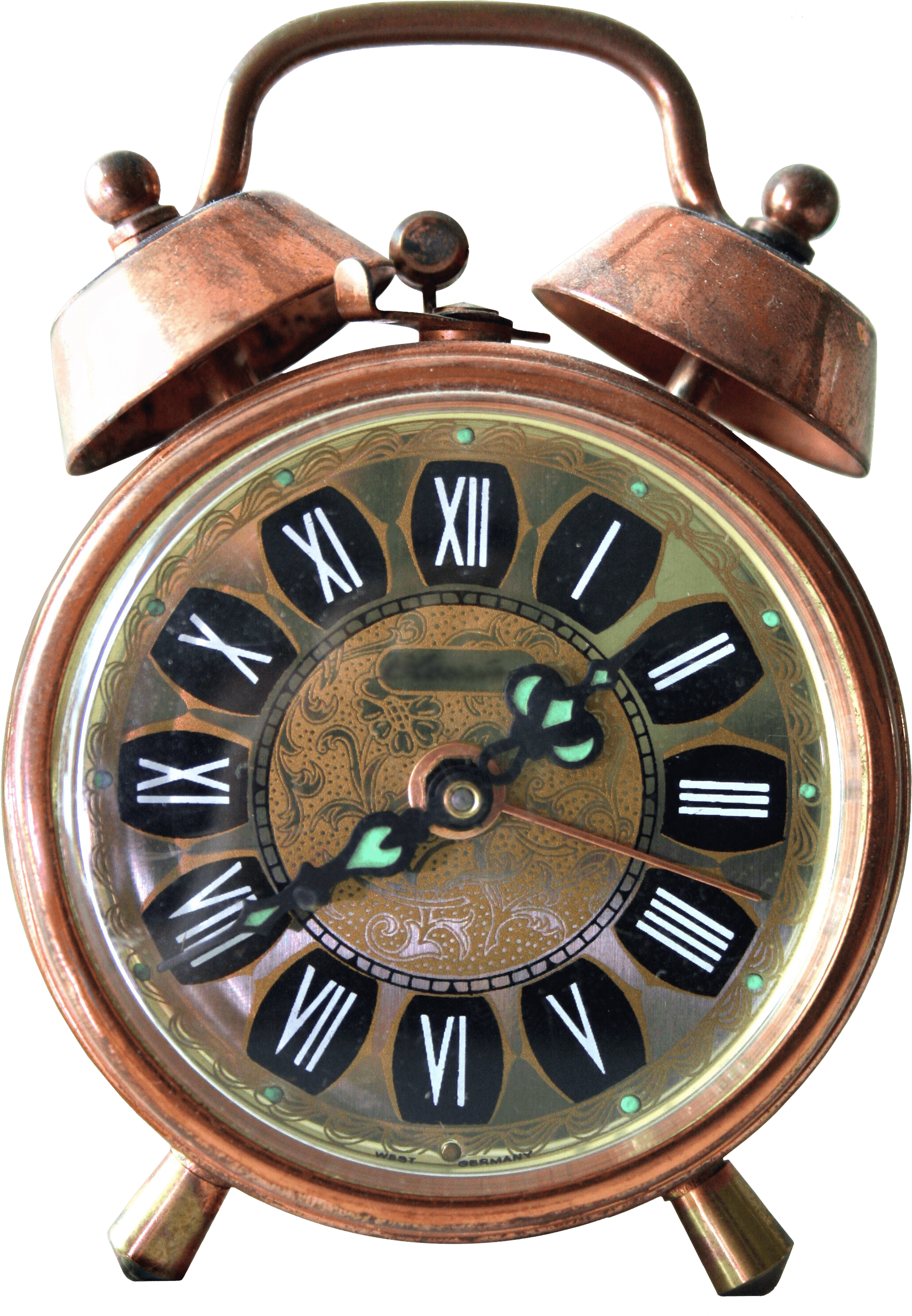 Vintage Alarm Clock - Pendentif Au Cabochon Vintage À La Montre Ancienne, (2055x2966), Png Download